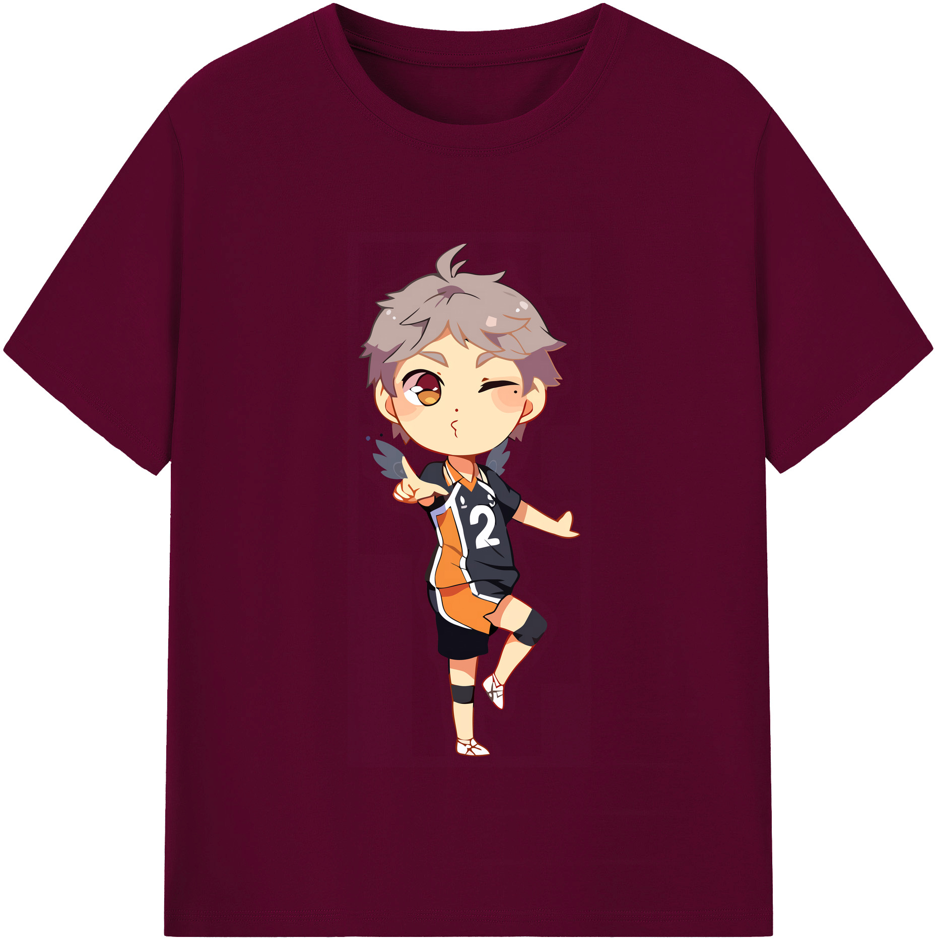 （画像用） ハイキュー!! Haikyu!! レディースカジュアルプリントTシャツ（綿100％）